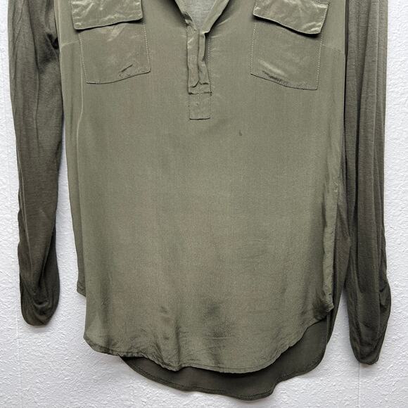 Babaton Silk Top womens XXS Relaxed Workwear Office Career Quiet Luxury Flaw - Picture 4 of 14